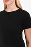 The Row Black White Edge Cashmere Short Sleeve Top Size S