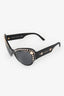 Versace Black Acrylic Studded Cat Eye Sunglasses