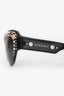 Versace Black Acrylic Studded Cat Eye Sunglasses