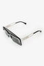 Fendi Black/Silver Tone Metal Monogram Lens Sunglasses