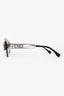 Fendi Black/Silver Tone Metal Monogram Lens Sunglasses