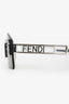 Fendi Black/Silver Tone Metal Monogram Lens Sunglasses