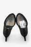 Louis Vuitton Black Leather Sequin Embellished Peep Toe Heels Size 35.5
