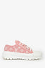 Louis Vuitton Pink/White Monogram Denim Sneakers Size 39