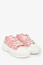 Louis Vuitton Pink/White Monogram Denim Sneakers Size 39
