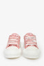 Louis Vuitton Pink/White Monogram Denim Sneakers Size 39