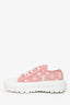 Louis Vuitton Pink/White Monogram Denim Sneakers Size 39