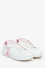Louis Vuitton White/Pink Leather Charlie Sneakers Size 39