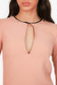 Gucci Light Pink Long Sleeve Keyhole Detail Mini Dress Size XXS