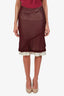Louis Vuitton Purple Chiffon Flared Midi Skirt Size 36