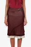 Louis Vuitton Purple Chiffon Flared Midi Skirt Size 36
