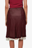 Louis Vuitton Purple Chiffon Flared Midi Skirt Size 36