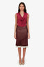 Louis Vuitton Purple Chiffon Flared Midi Skirt Size 36