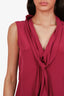 Gucci Berry Silk Ruffled Blouse Size 38