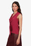 Gucci Berry Silk Ruffled Blouse Size 38
