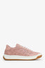Burberry Pink Leather Printed Sneakers Size 36.5