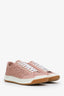 Burberry Pink Leather Printed Sneakers Size 36.5