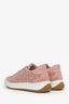 Burberry Pink Leather Printed Sneakers Size 36.5