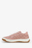 Burberry Pink Leather Printed Sneakers Size 36.5