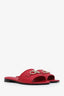 Salvatore Ferragamo Red Leather Sandals Size 6.5