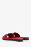 Salvatore Ferragamo Red Leather Sandals Size 6.5