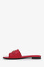 Salvatore Ferragamo Red Leather Sandals Size 6.5