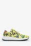 Prada Yellow Nylon Printed Sneakers Size 37