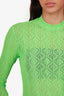 Marine Serre Green Lace Long Sleeve Top Size M