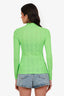 Marine Serre Green Lace Long Sleeve Top Size M