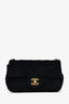 Pre-Loved Chanel™ 2019/20 Black Quilted Velvet Crystal Pearl Crush Mini Rectangle Flap Bag