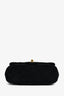 Pre-Loved Chanel™ 2019/20 Black Quilted Velvet Crystal Pearl Crush Mini Rectangle Flap Bag