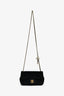 Pre-Loved Chanel™ 2019/20 Black Quilted Velvet Crystal Pearl Crush Mini Rectangle Flap Bag