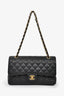Pre-Loved Chanel™ 2009/10 Black Caviar Leather Medium Double Flap