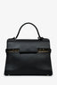 Delvaux Black Leather 'Tempete' MM Top Handle