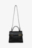 Delvaux Black Leather 'Tempete' MM Top Handle