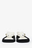 The Row White/Black Suede/Leather Ginza Platformed Flip Flop Size 40