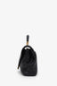 Saint Laurent Black Chevron Leather Medium College Bag With Chain