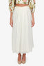 Bode White Tulle Cotton/Silk Tea Midi Skirt Size 2