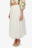 Bode White Tulle Cotton/Silk Tea Midi Skirt Size 2