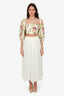 Bode White Tulle Cotton/Silk Tea Midi Skirt Size 2