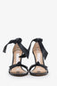 Alexandre Birman Black Leather Open Toe Heels Size 40