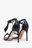 Alexandre Birman Black Leather Open Toe Heels Size 40
