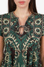 Sea New York Green Patterned Cotton Blouse Size XS