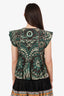 Sea New York Green Patterned Cotton Blouse Size XS