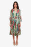 Dolce & Gabbana Floral Printed Silk Wrap Dress Size 46