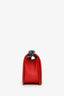 Pre-Loved Chanel™ 2013-14 Red Lambskin Medium Boy Bag