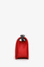 Pre-Loved Chanel™ 2013-14 Red Lambskin Medium Boy Bag