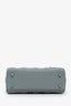 Christian Dior 2021 Grey Matte Cannage Leather Small Lady Dior Top Handle With Strap