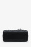 Christian Dior 2022 Black Diamond Embossed Leather Mini Lady Dior Top Handle With Strap