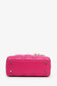 Christian Dior 2018 Pink Cannage Leather Mini Lady Dior Top Handle With Strap GHW